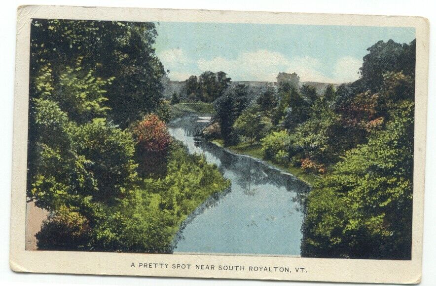 A Pretty Spot Near South Royalton VT c1918 Postcard Vermont