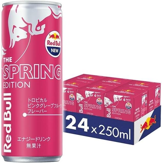 Red Bull Energy Drink SPRING Edition pink grapefruit 250mlx24 Limited Japan