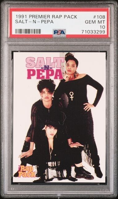 1991 Premier Rap Pack #108 Salt N Pepa - PSA  10 GEM MINT - RC - LOW POP