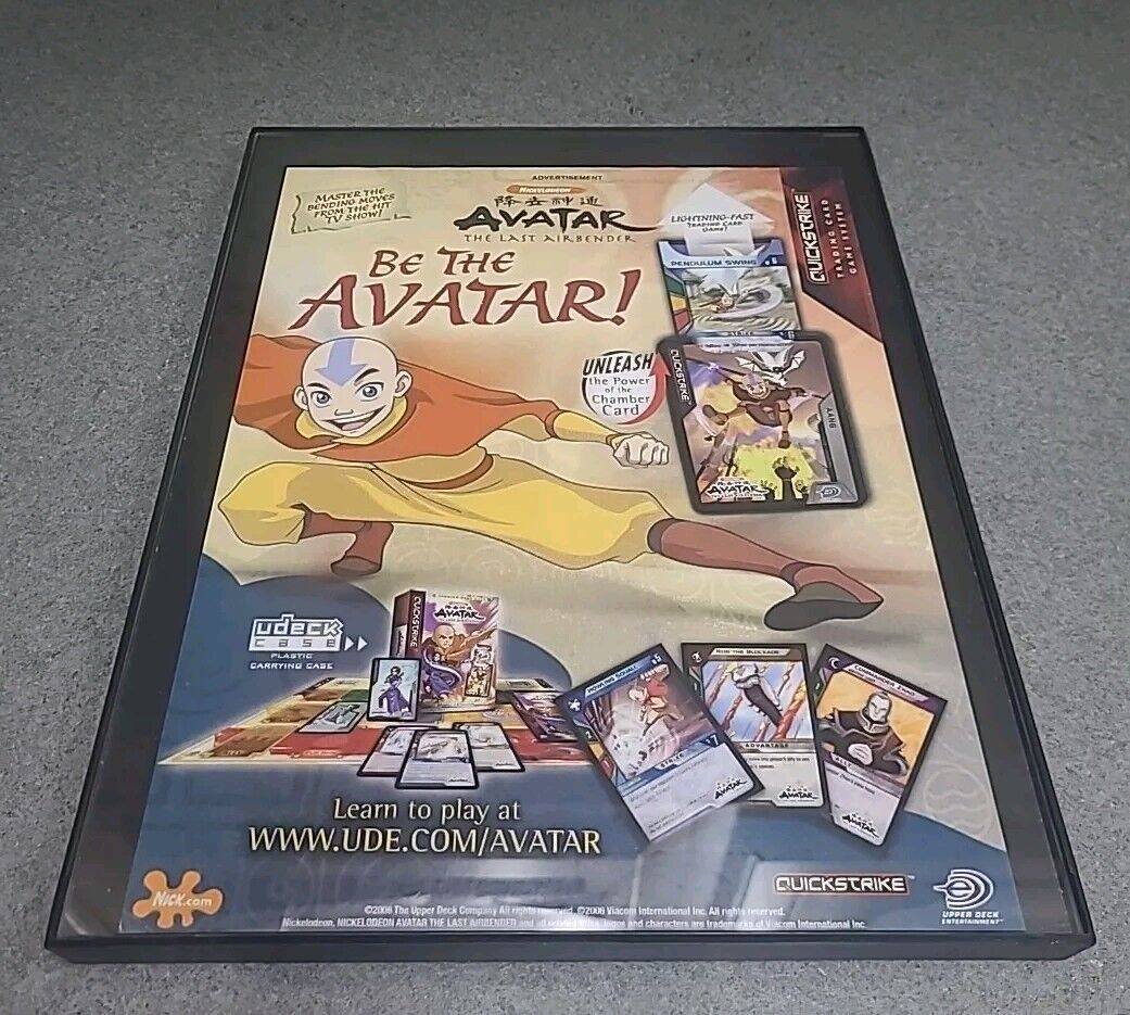 Avatar Last Airbender Trading Card Game Upper Deck Print Ad 2006 Framed 8.5x11 