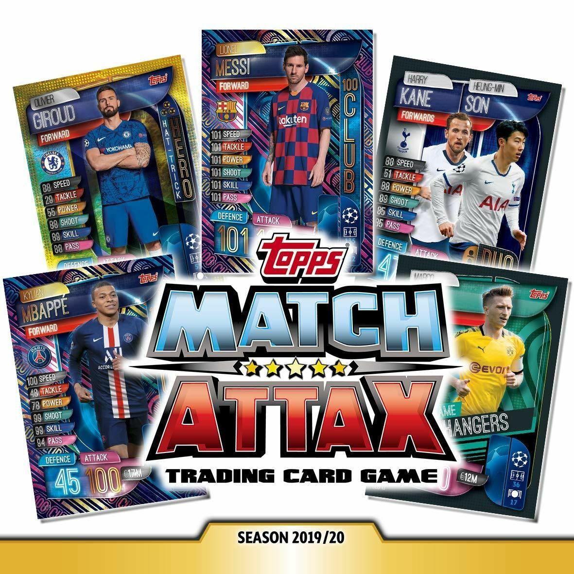2019-20 Topps Match Attax Champions League - Mega Tin Trading Card - NEW
