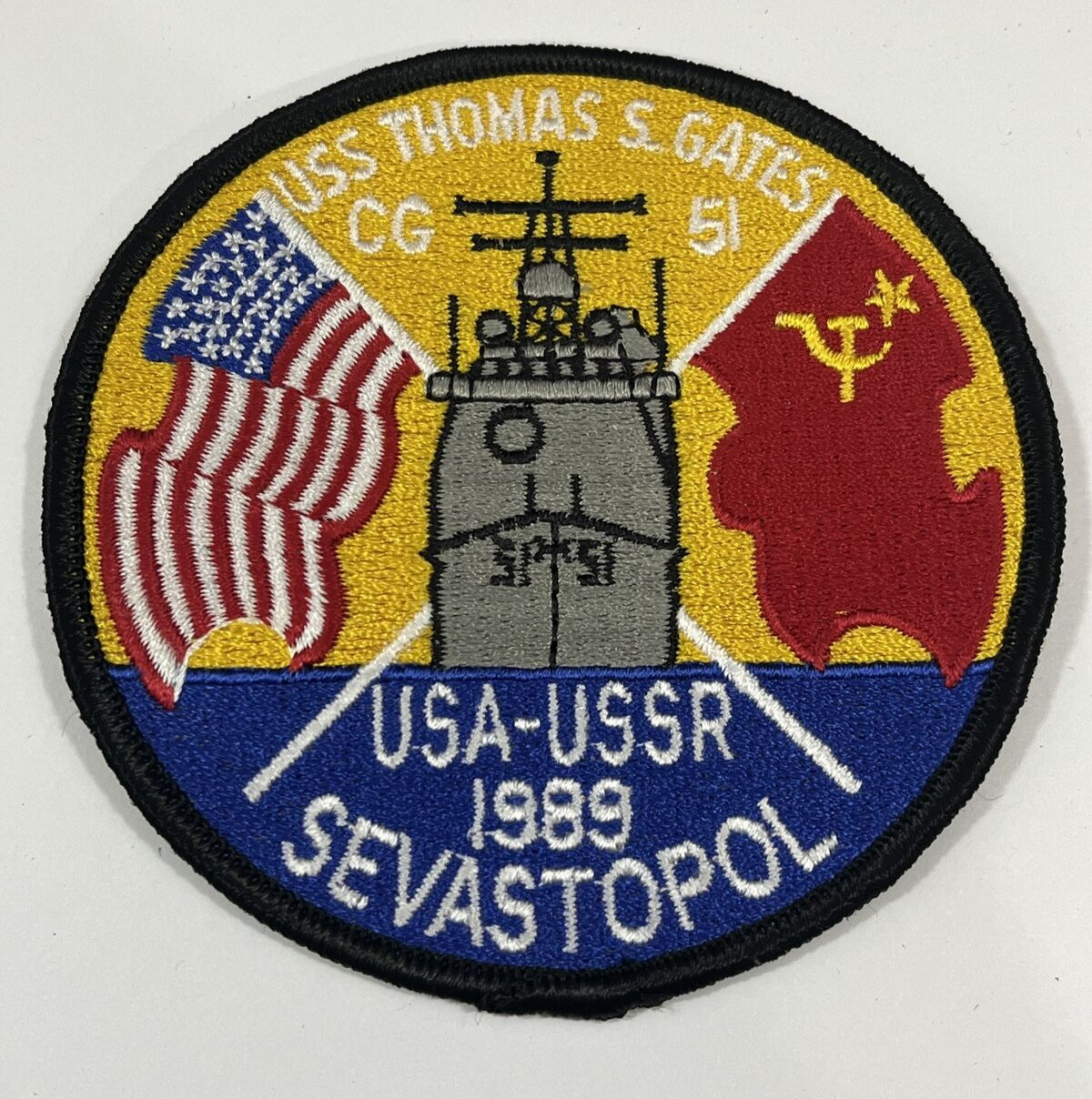 USS Thomas S Gates CG-51 USA-USSR 1989 SEVASTOPOL Patch