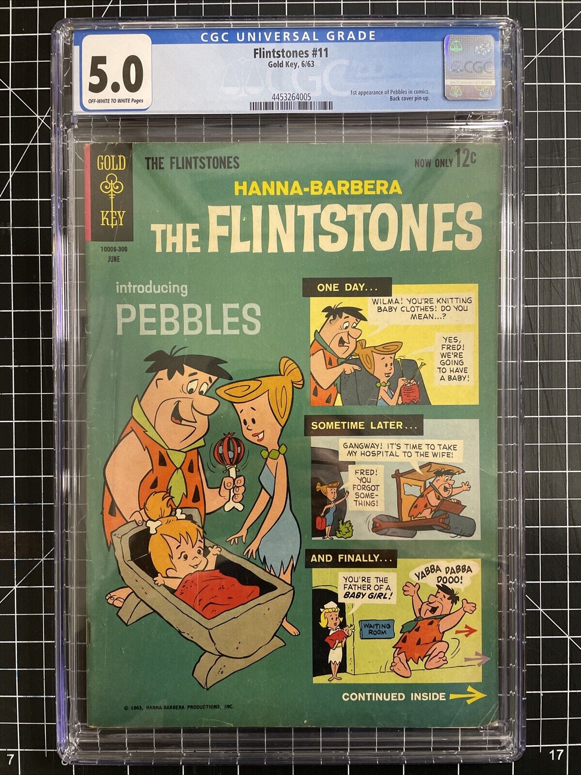 The FLINTSTONES #11 CGC 5.0 Silver Age Key 1st Appearance of PEBBLES 1963 CR/OW