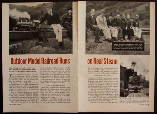 1951 Golden Gate Live Steamer Train Club pictorial