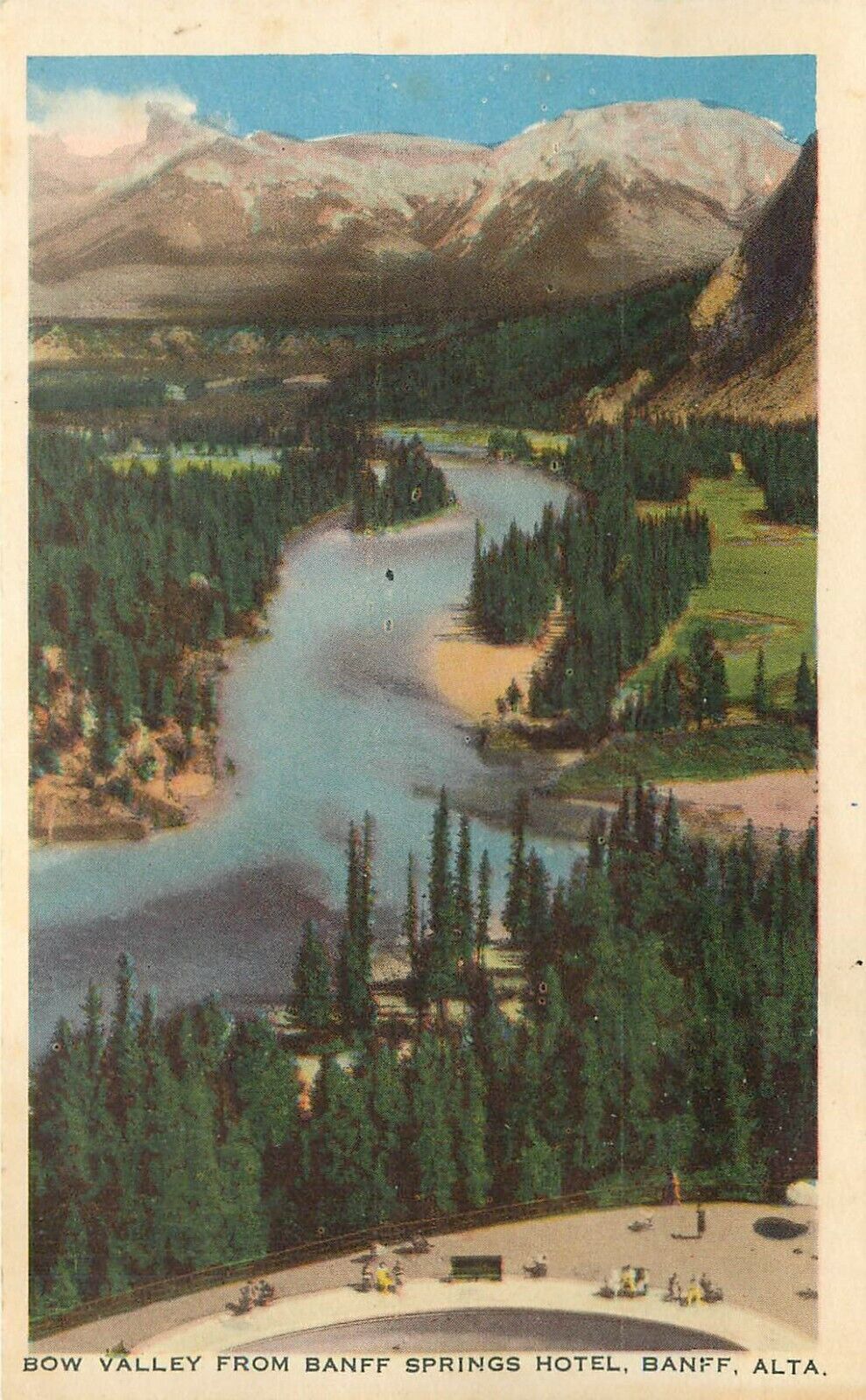 Bow Valley Banff Springs Hotel Banff Alberta Canada CA Postcard