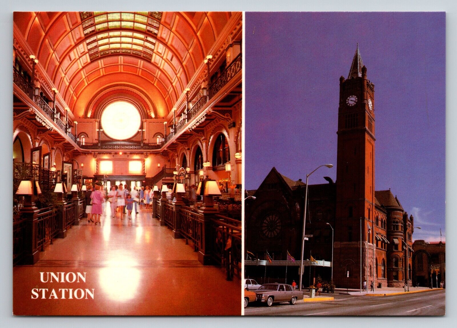 Union Station Indianapolis Indiana Multiview Vintage Unposted Postcard