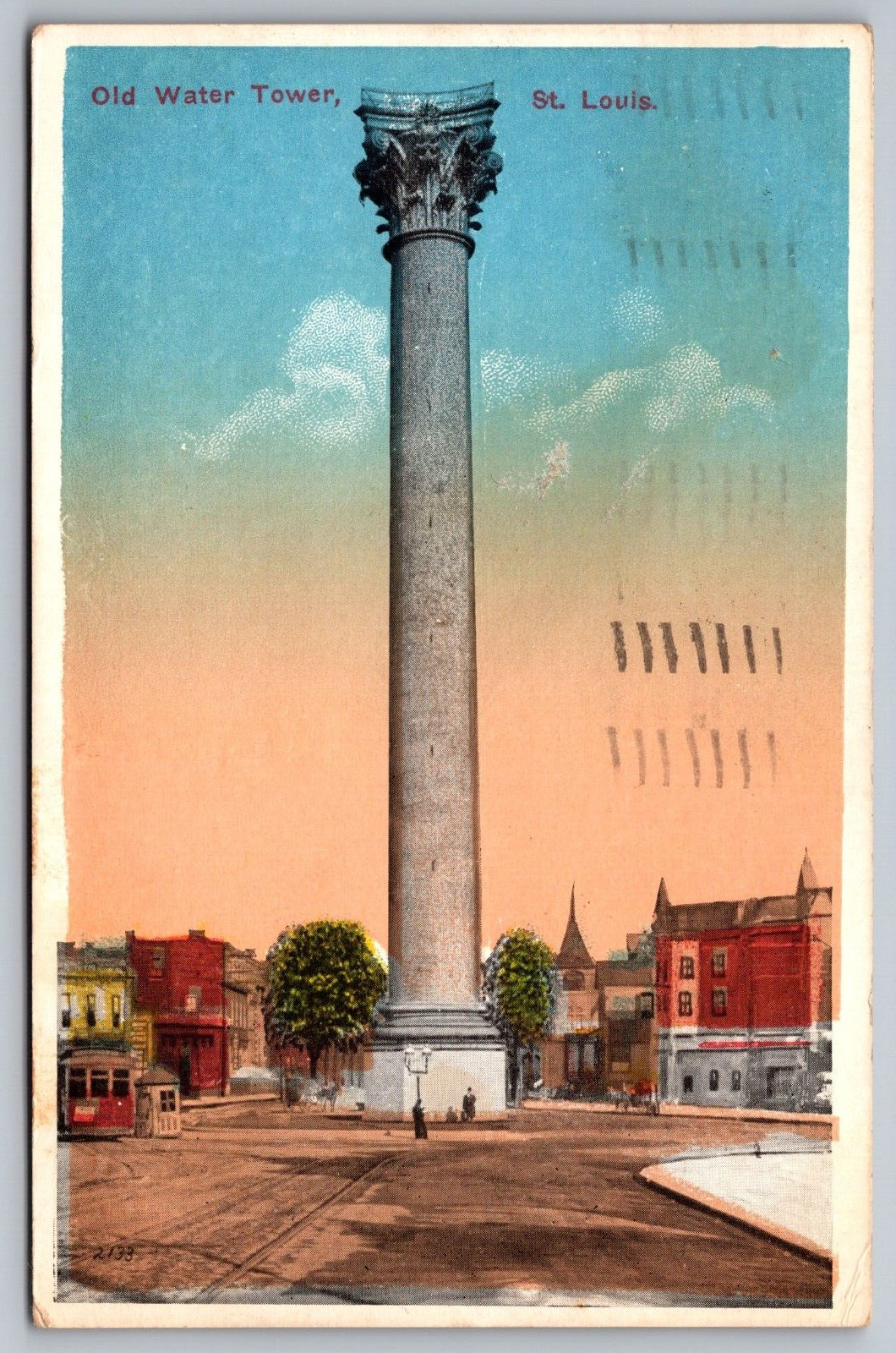Old Water Tower St. Louis Missouri Antique Postcard c.1915
