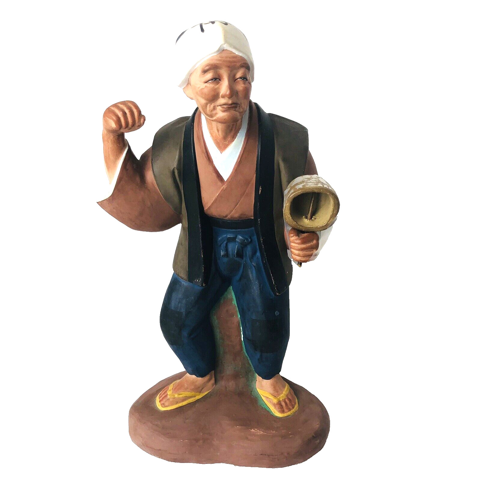 Vintage Mudman Figurine Large 12-inch Standing Man  -  Made In Japan