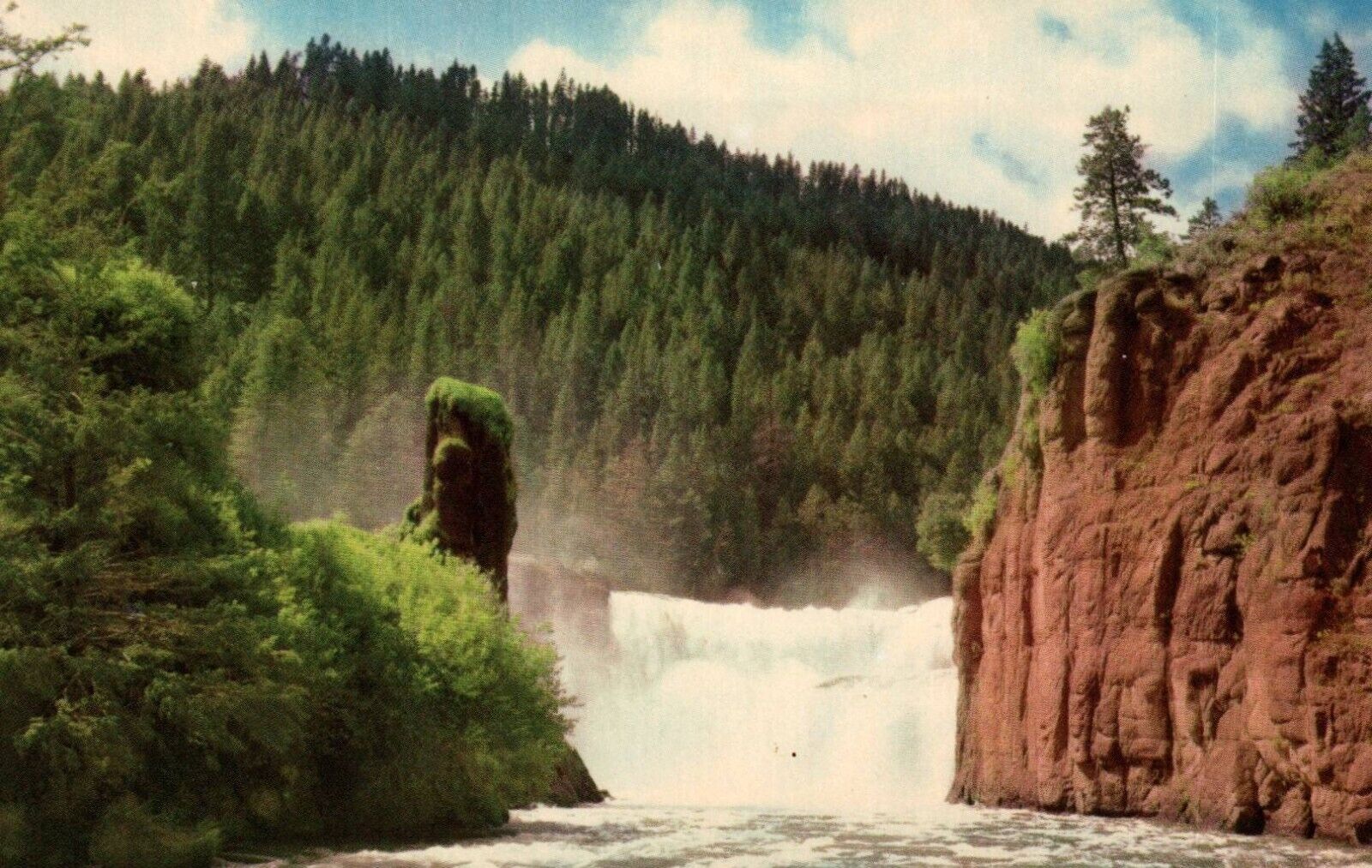 Lower Falls North Fork Snake River Idaho Vintage Postcard