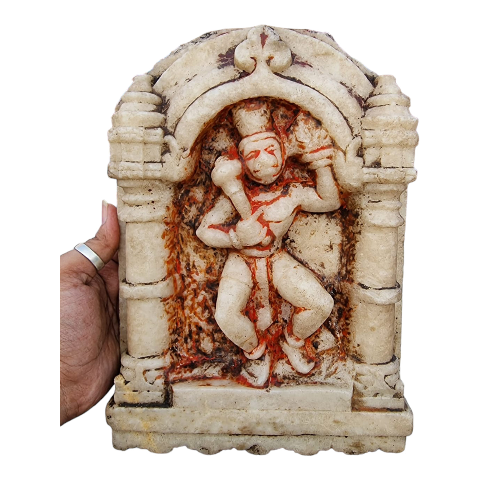 17C Old Vintage Antique Marble Stone Fine Monkey God Hanuman Rare Figure Statue