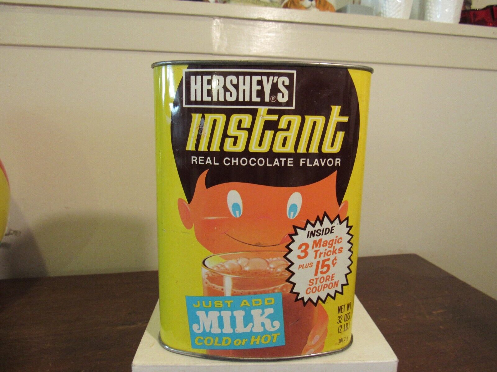 Vintage Hershey's Instant Real Chocolate Flavor 32 oz. Tin