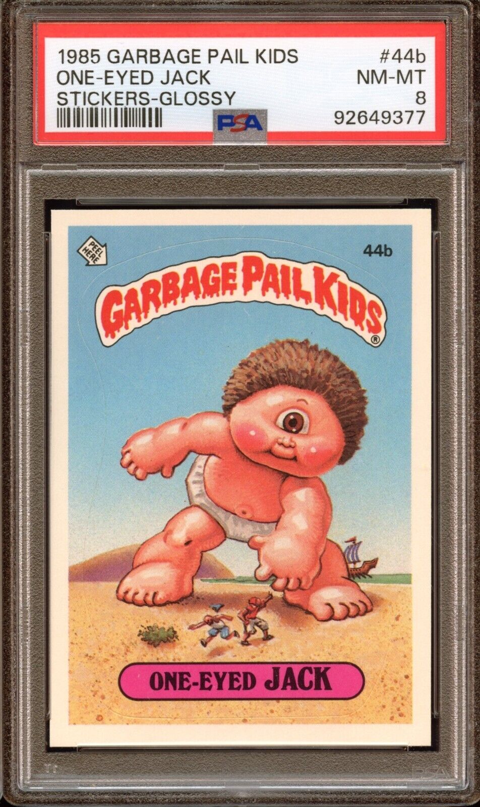 1985 Garbage Pail Kids Series 2 #44b One-Eyed Jack PSA 8