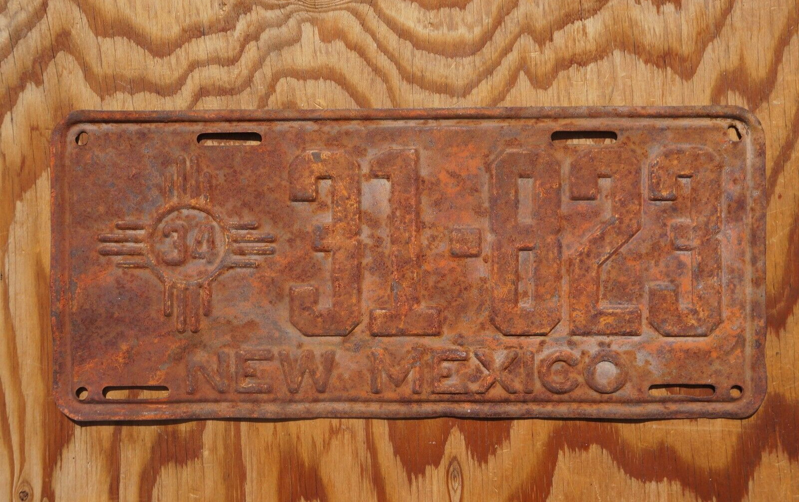 1934 New Mexico PASSENGER License Plate