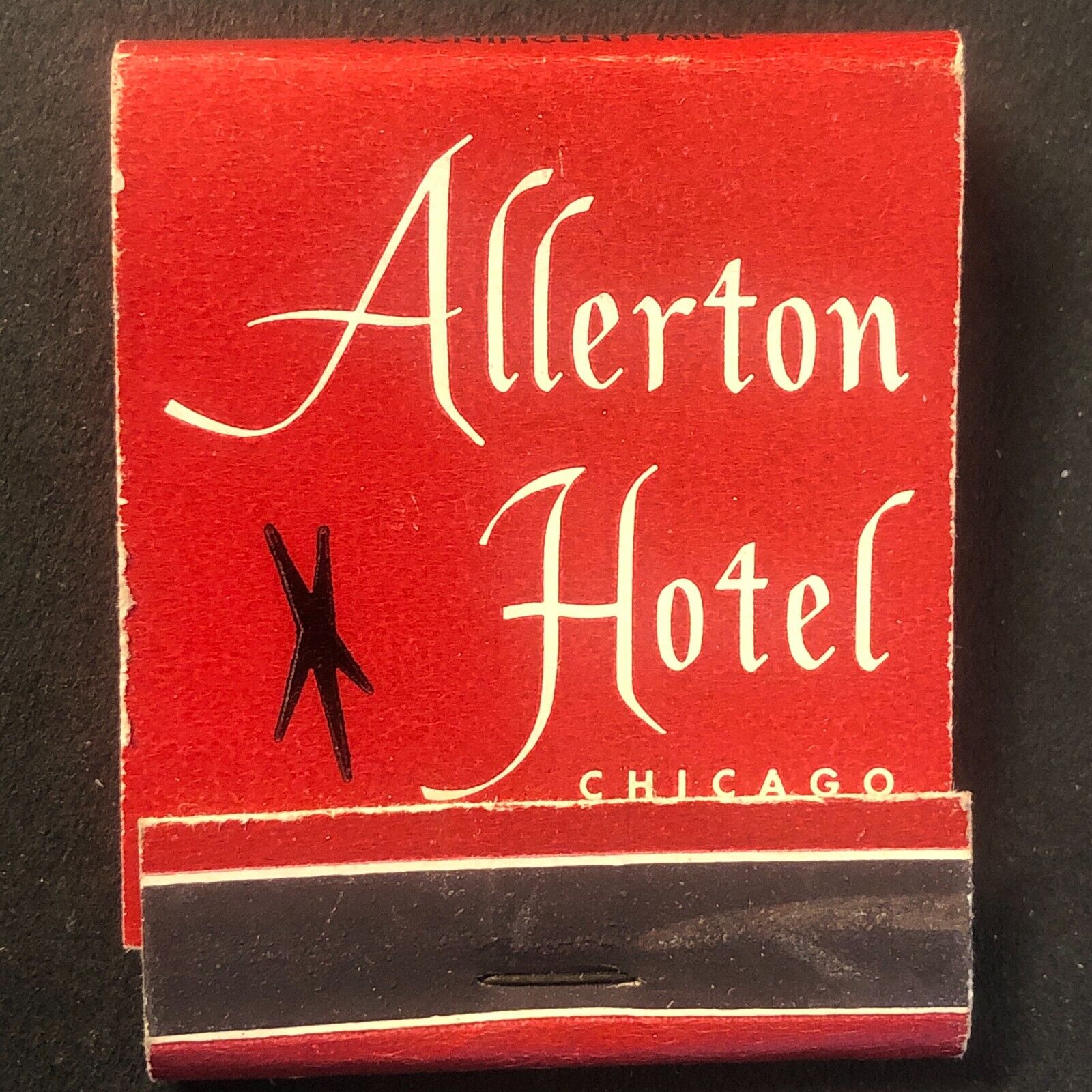 Allerton Hotel Chicago Vintage Mostly Full (-1) Matchbook c1940\'s-50\'s Scarce