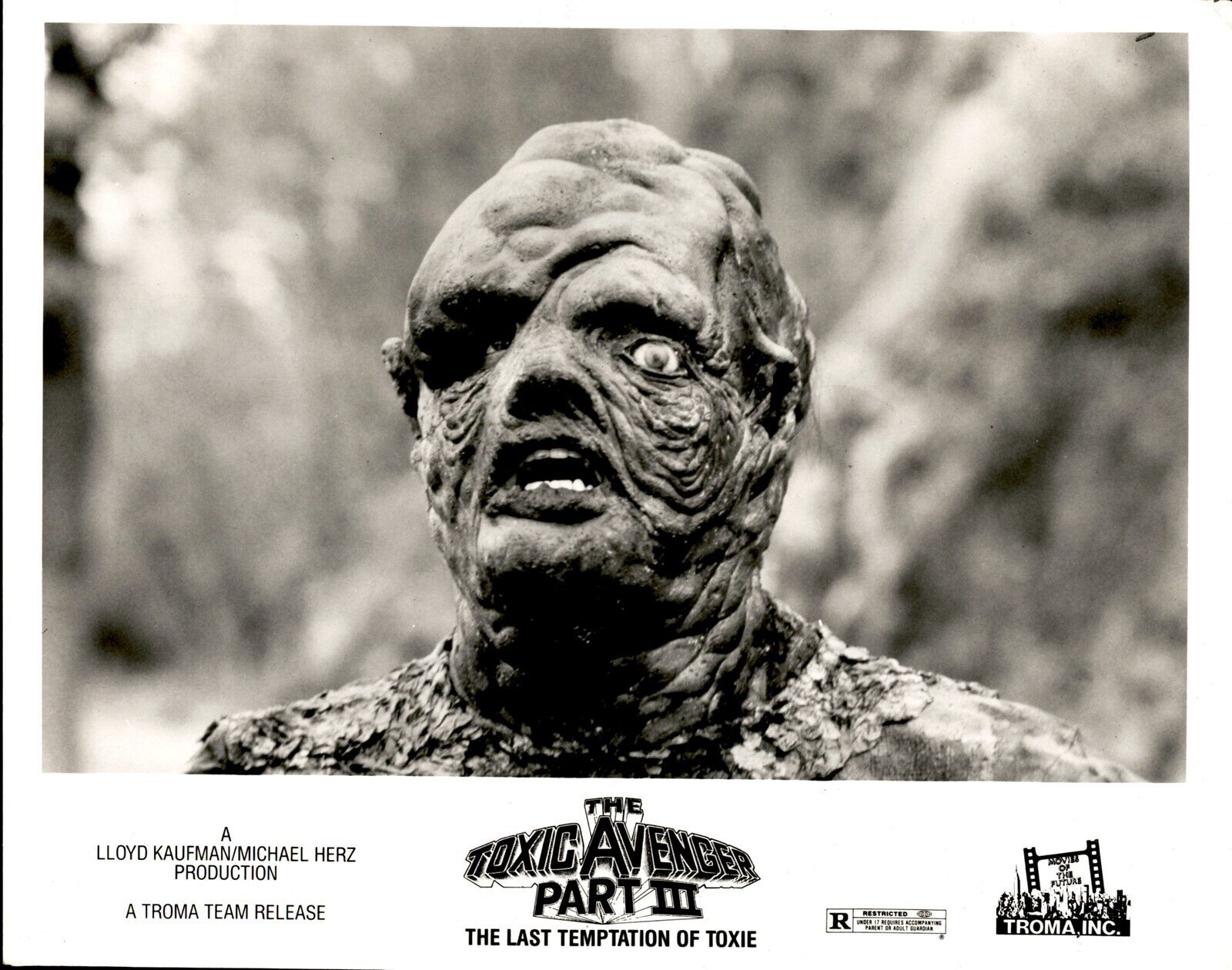 BR1 Original Photo THE TOXIC AVENGER PART III Ron Fazio Special Effects Monster