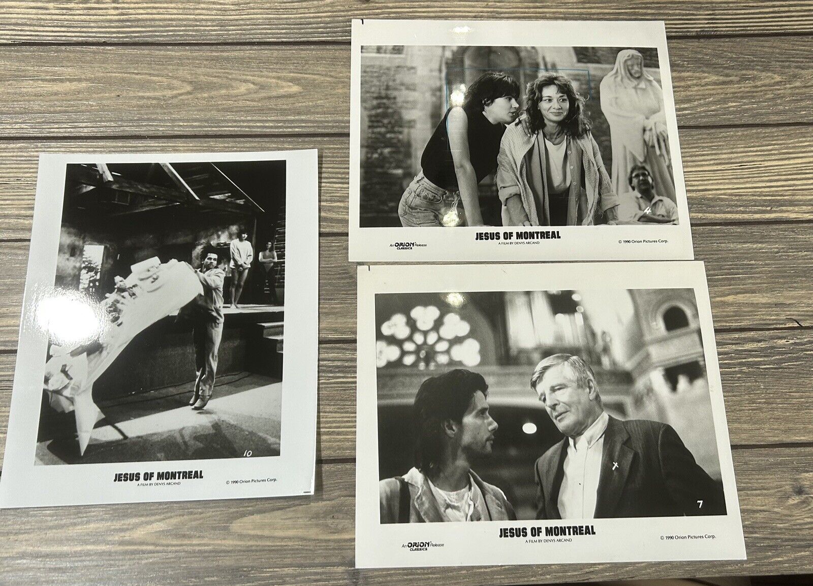 Vintage 1990 Jesus of Montreal Press Release Photos Set of 3 Black White