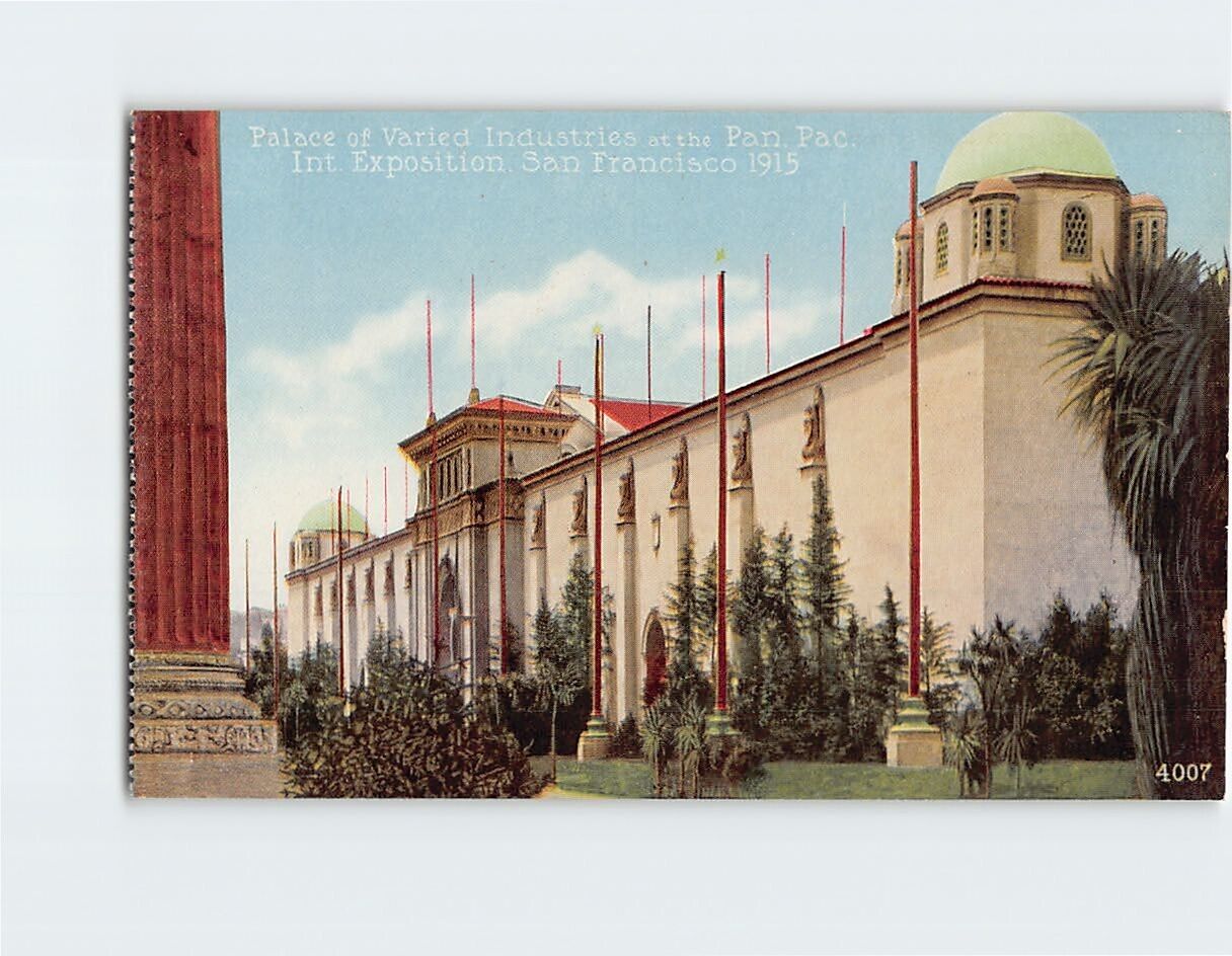 Postcard Palace of Varied Industries Pan. Pac. Int. Exposition California USA