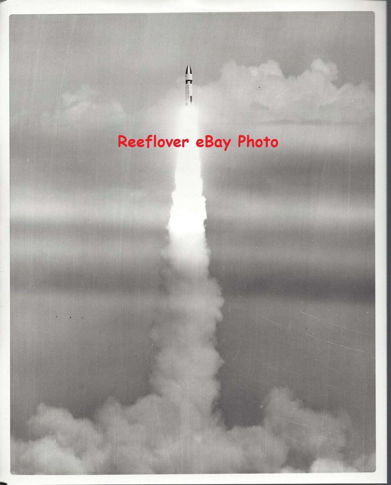 8X10 US Navy Photo Print Polaris A3 Missile Land Test Firing from Cape Canaveral