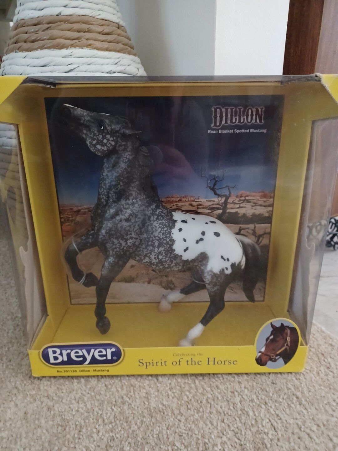 NIB BREYER Dillon Horse - Gray Spotted Mustang Toy Collectable Read Description 