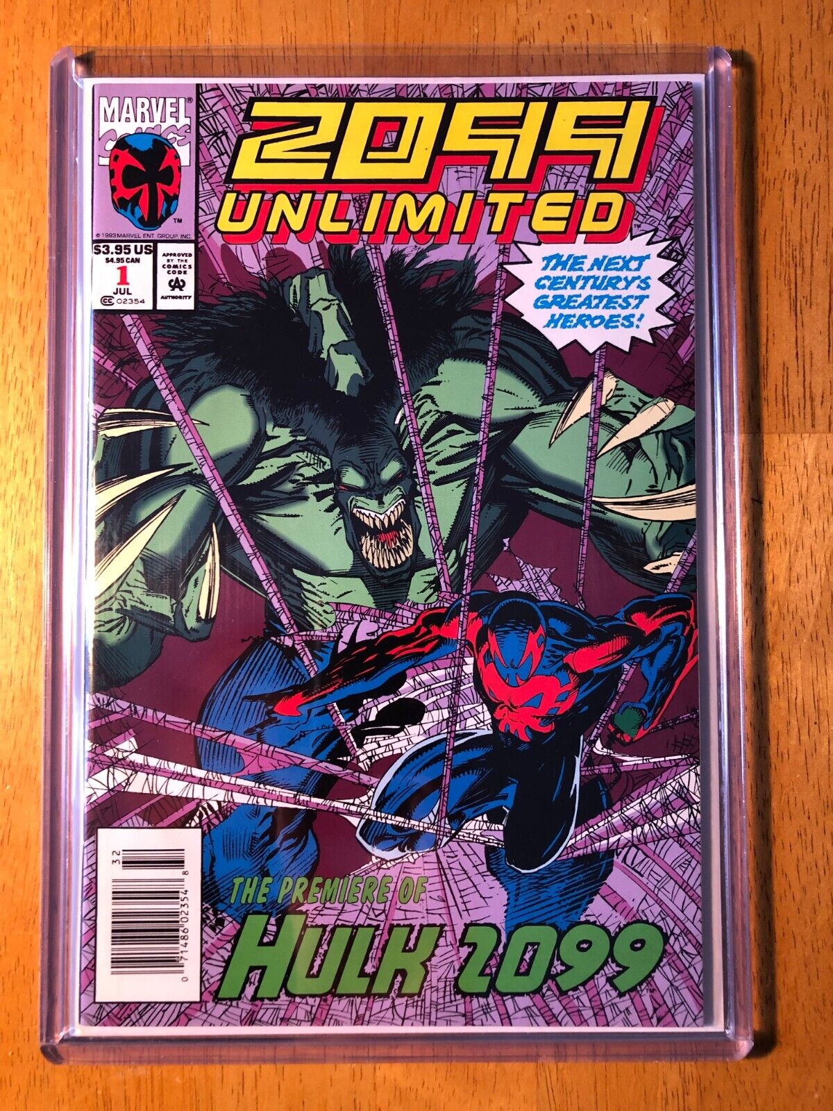 2099 Unlimited #1 1993 Very Rare Newsstand NM+ 1st App Hulk 2099 Sent w/ Sleeve