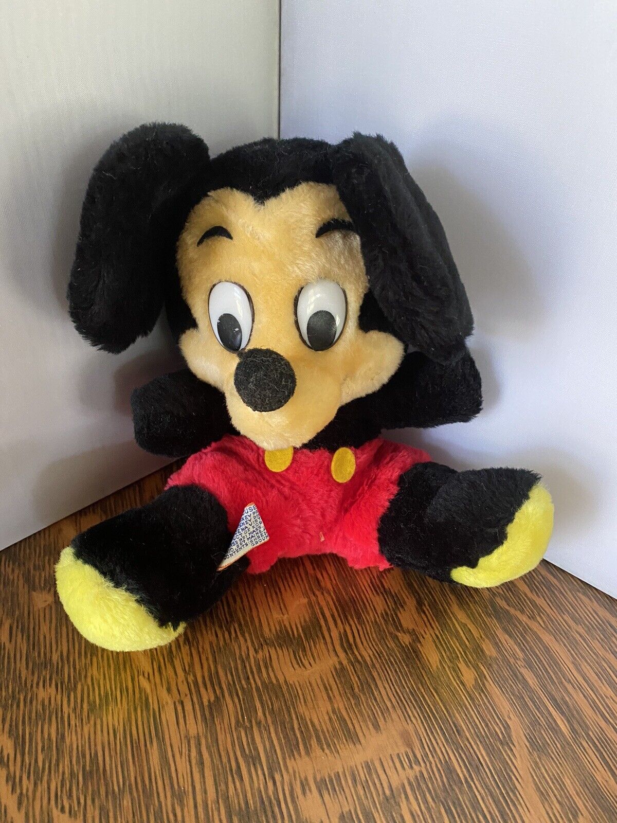 Vintage 1977 Mickey Mouse Walt Disney Productions Plush Stuffed Toy