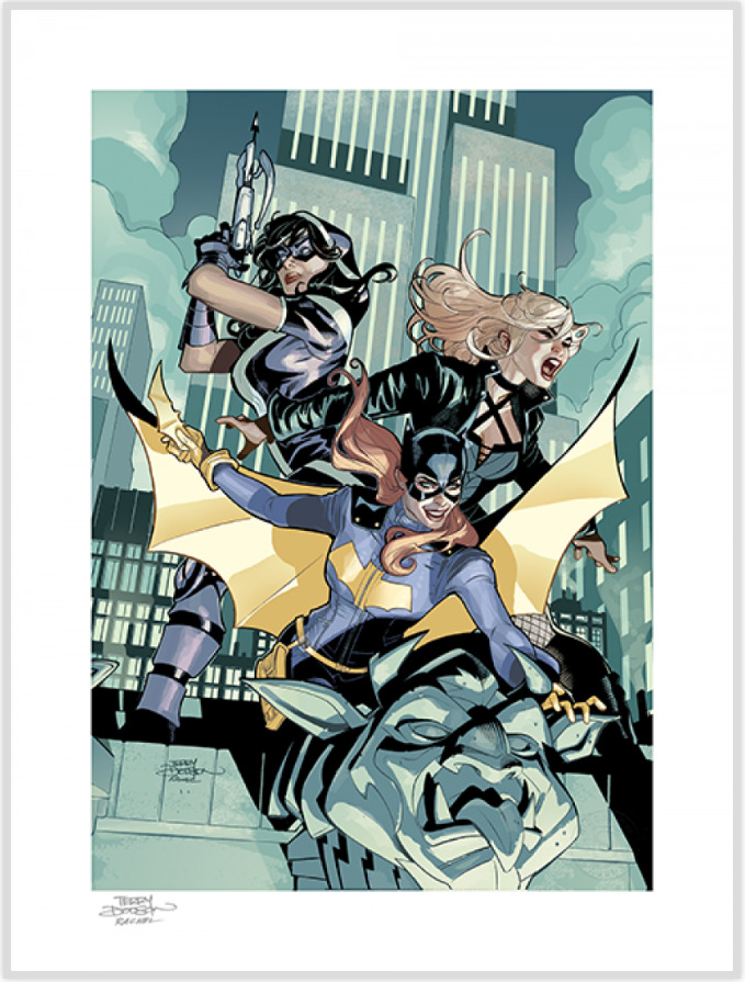 HAND SIGNED Terry Dodson Sideshow Exc Batman Birds of Prey Art Print ~ Batgirl