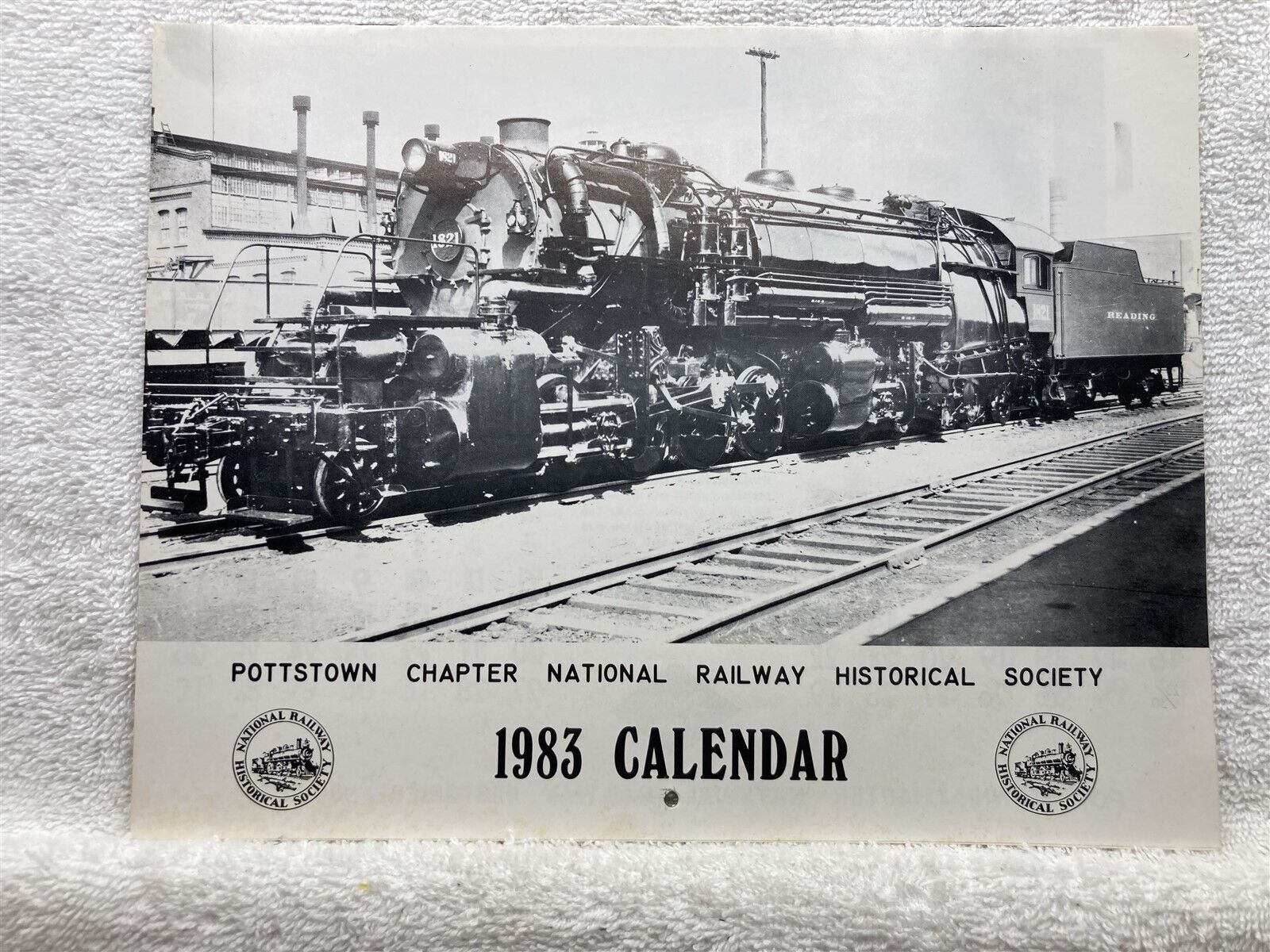 1983 National Historical Railway Pottstown PA Train Railroad Calendar  Vtg