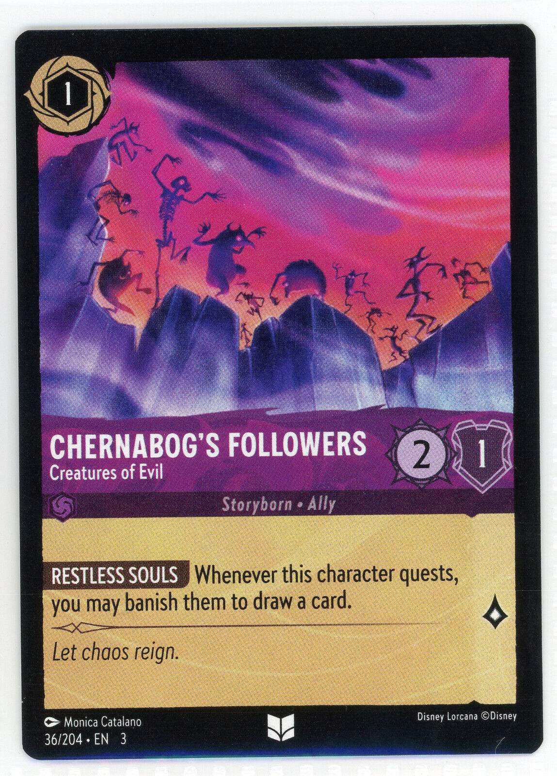 Chernabog\'s Followers , Creatures of Evil NM/MT [Into the Inklands:Lorcana]