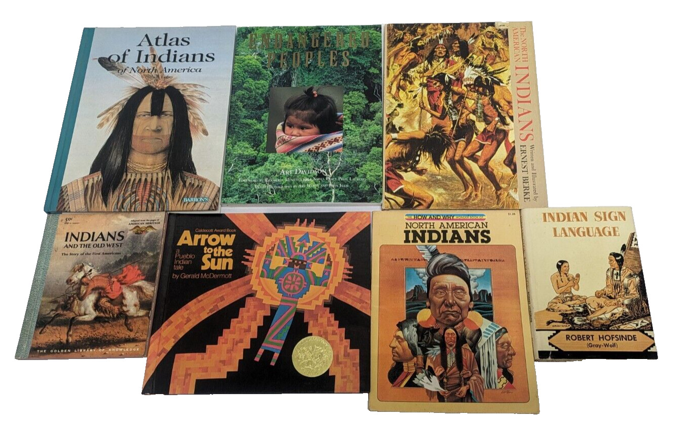 Lot of Vintage Native American Books Sign Language North American Indians