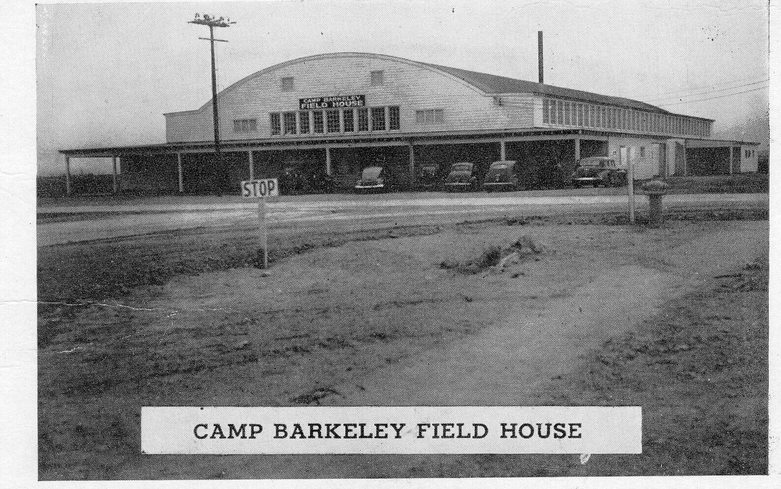 Camp Berkley Field House Unposted Vintage Postcard Camp Berkley Texas Photo