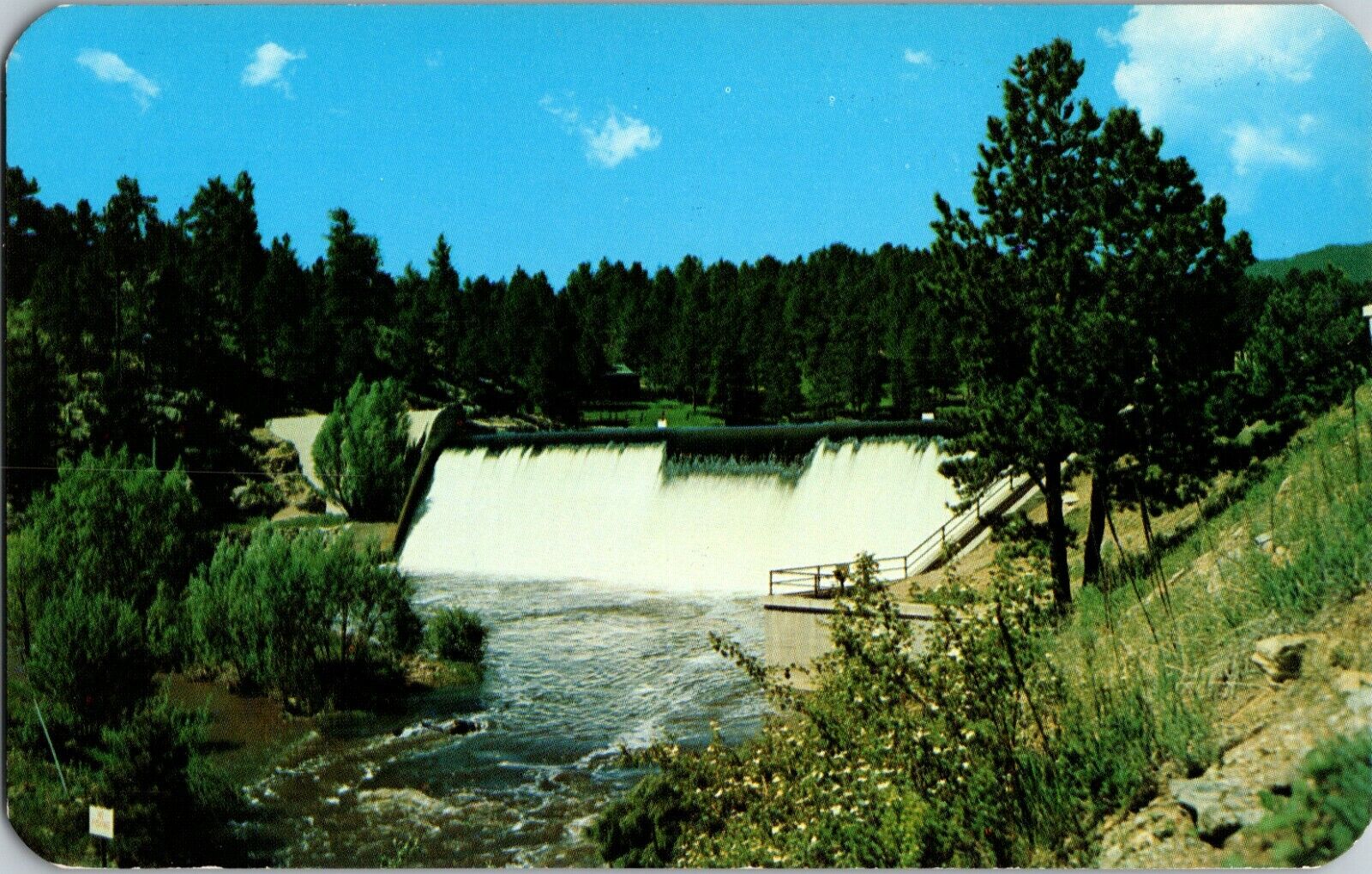 Postcard  Evergreen Dam Bear Creek at Evergreen Denver Mountain Parks, Colorado 