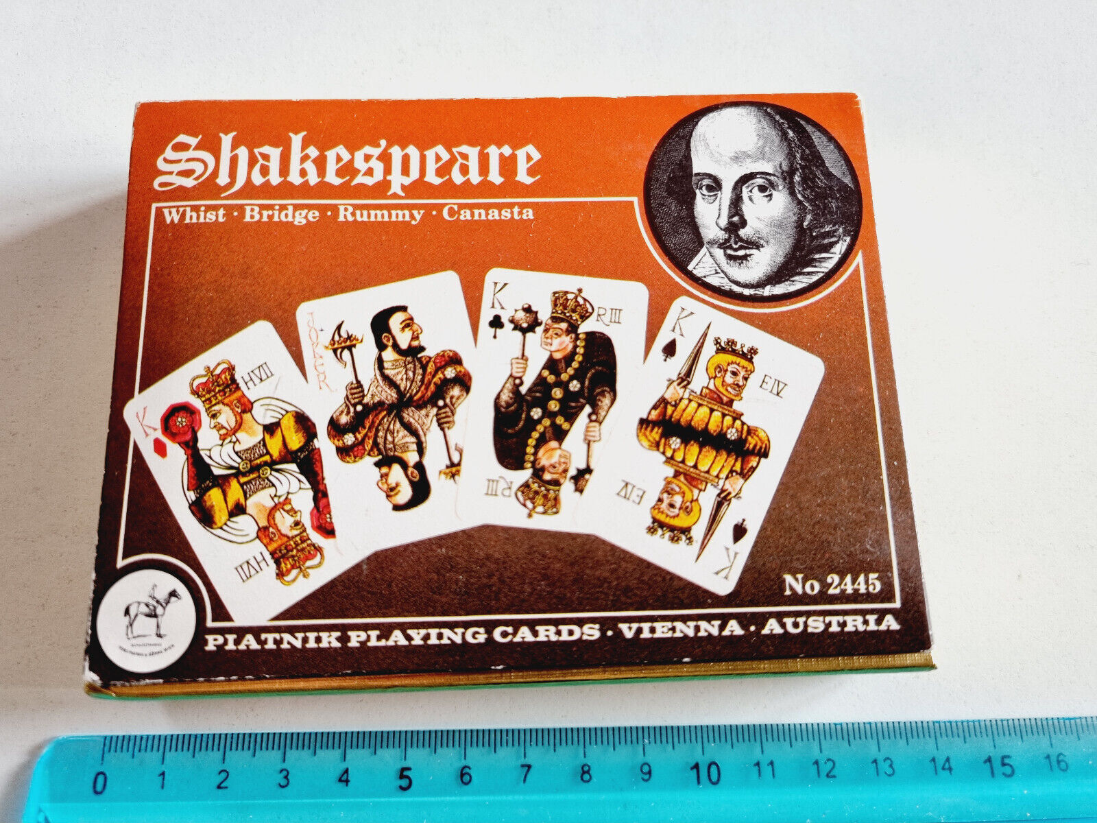 VINTAGE ORIGINAL PLAYING CARDS SHAKESPEARE PIATNIK 2445 RUMMY PLAYING CARDS NEW
