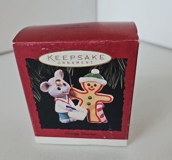 Hallmark 1994 Keepsake Christmas Ornament Caring Doctor Mouse Gingerbread Man