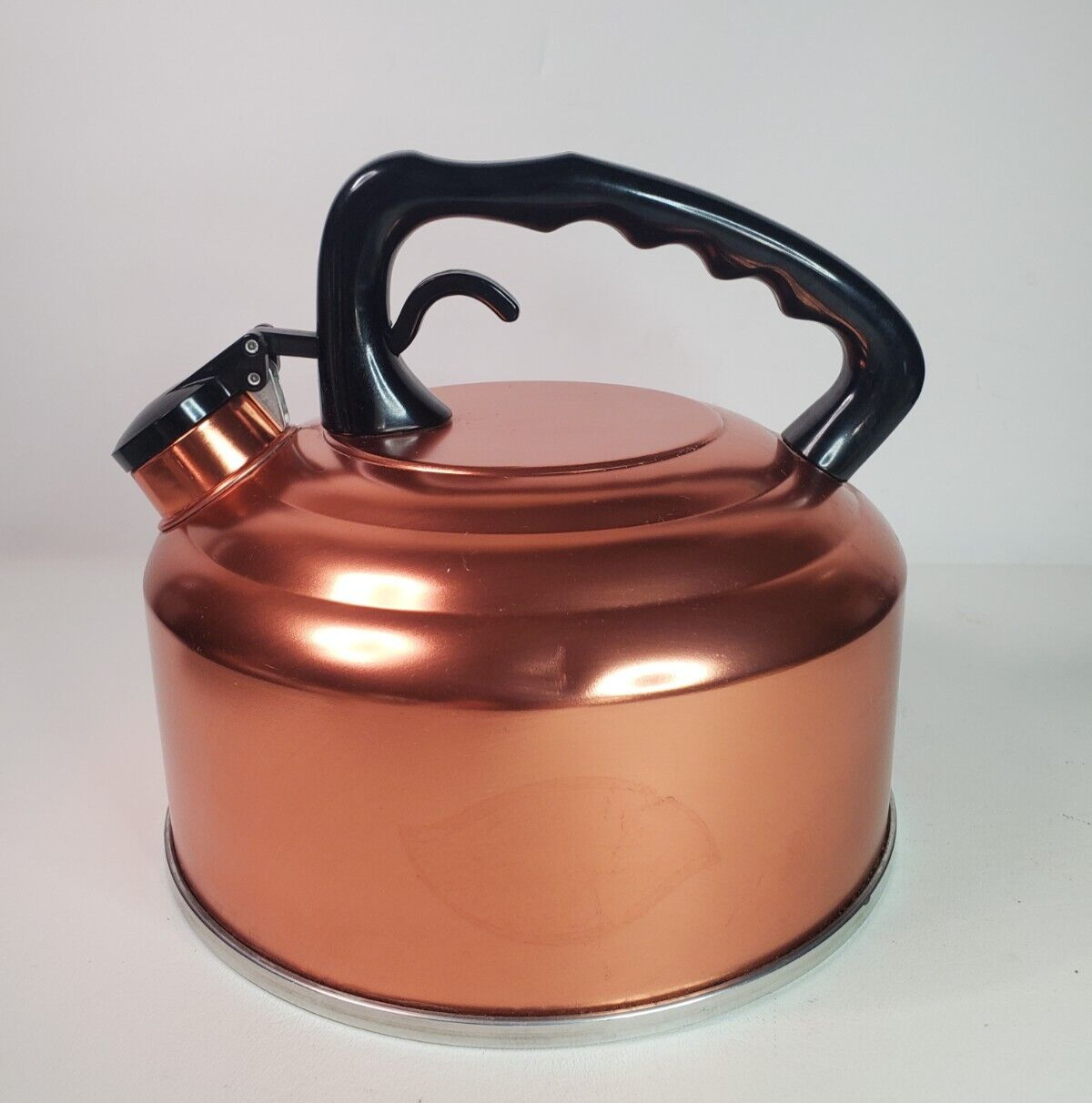 MIRRO Stovetop Kettle Whistler Tea Hot Water Coffee Copper Color Vintage USA