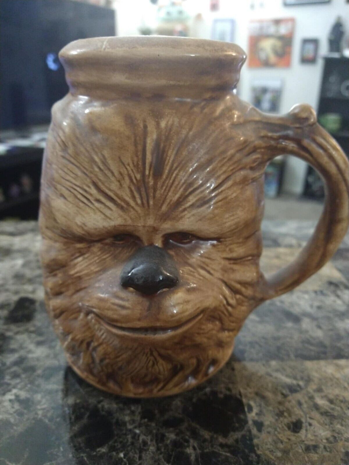 Vintage 1980 Star Wars Chewbacca Ceramic Mug Wookie 