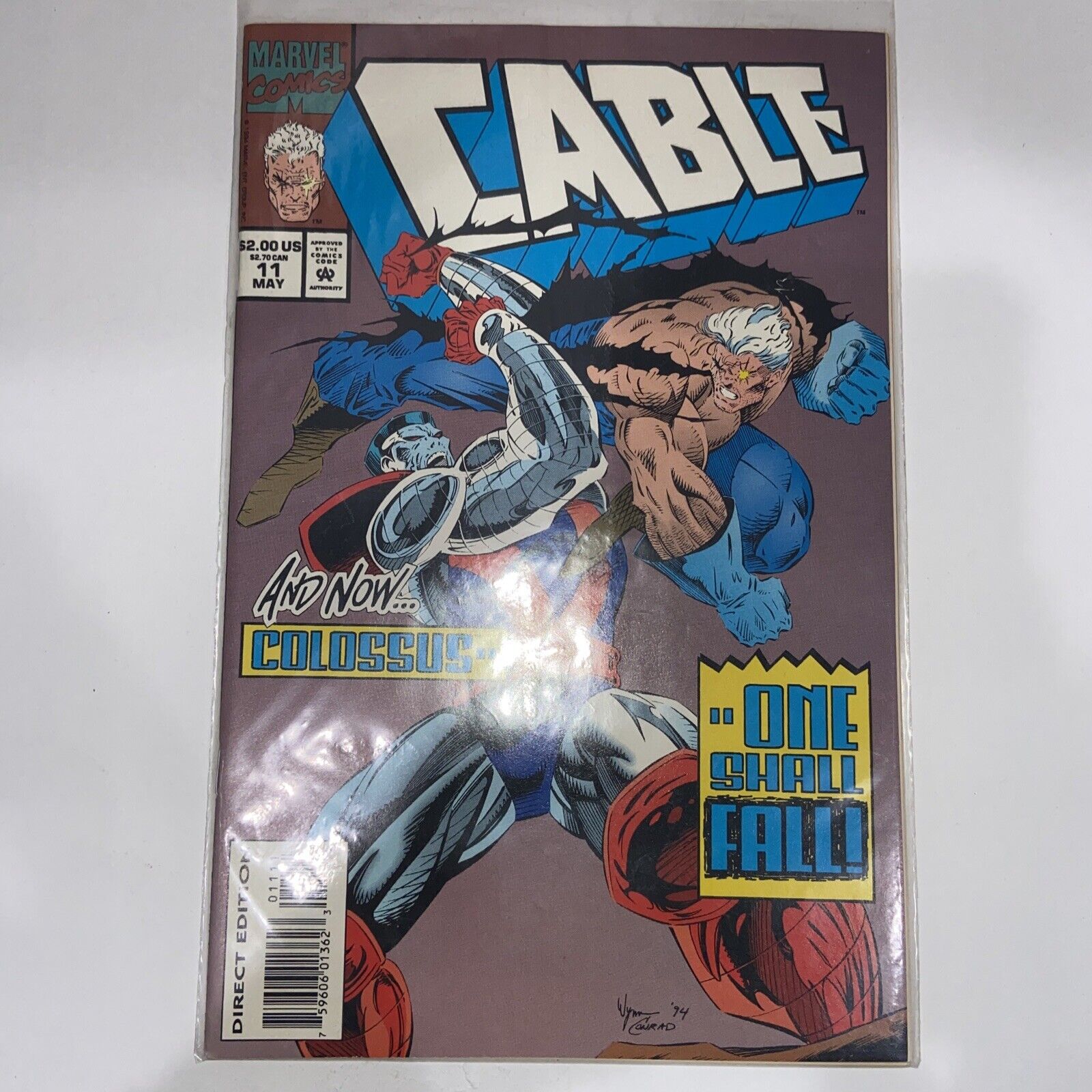 Cable vol.1 #11 1994 Very Good Condition Marvel Comic Book Colossus 1st Intro