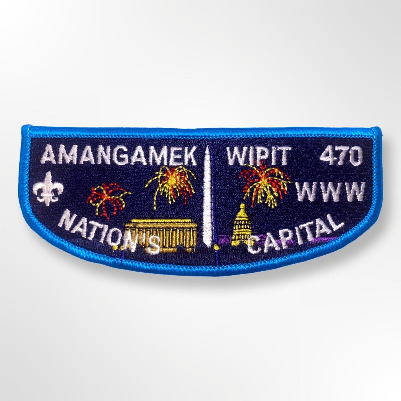 U.S. Capitol Skyline during Fourth of July- Amangamek Wipit, Lodge 470, OA Flap