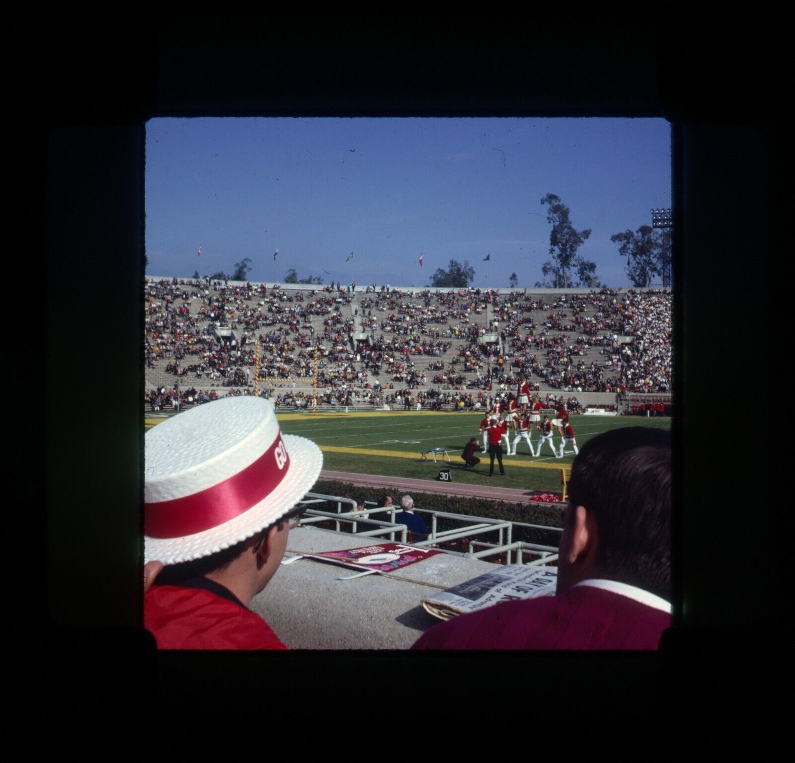 1968 Rose Bowl USC Indiana Cheerleaders Transparency 35mm Slide 2