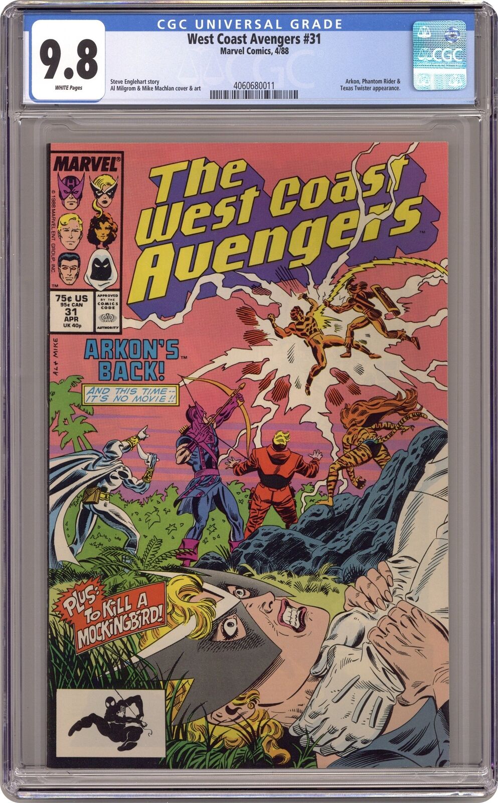 Avengers West Coast #31 CGC 9.8 1988 4060680011
