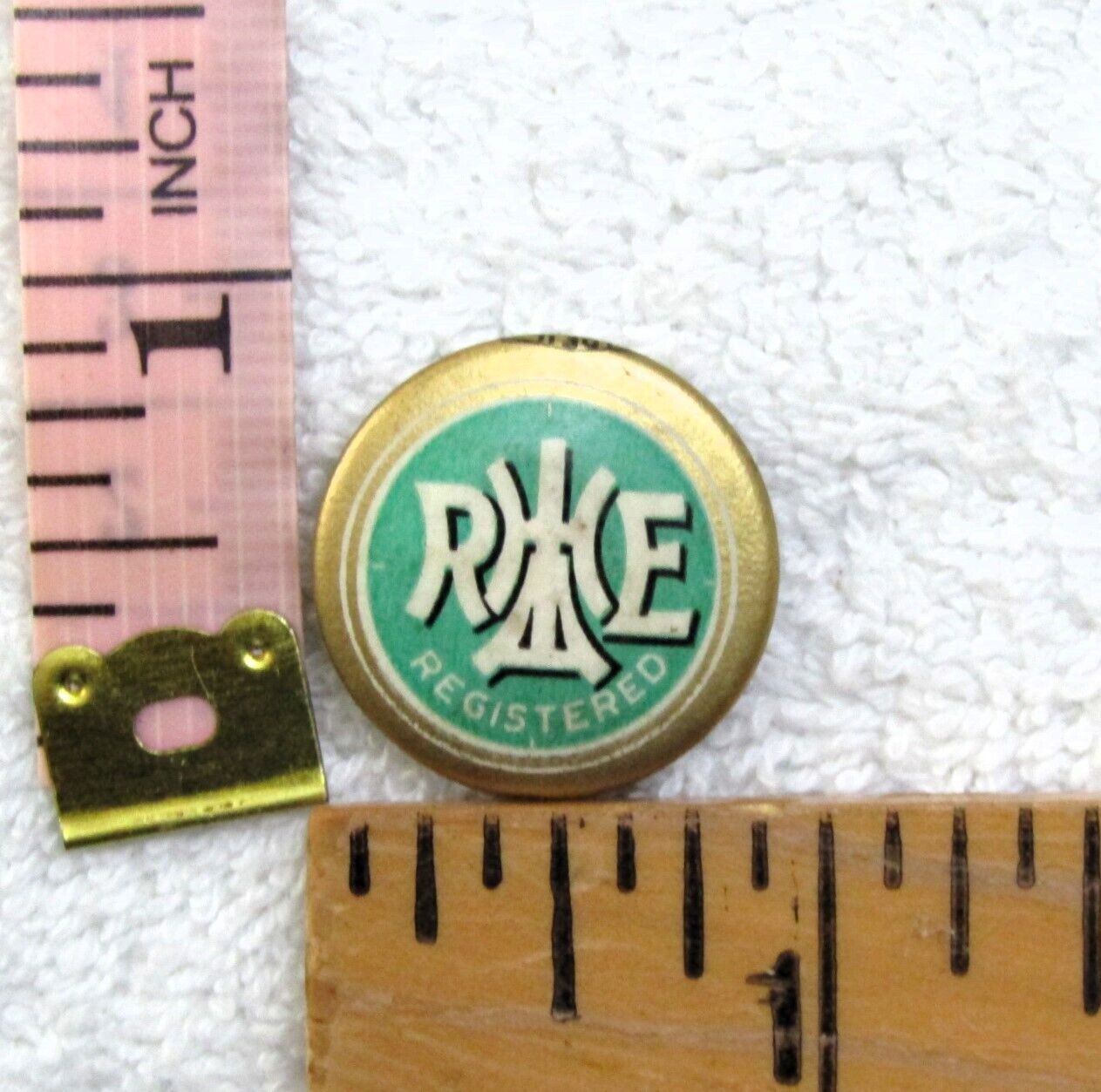 Vintage Registered Pinback Button Pin