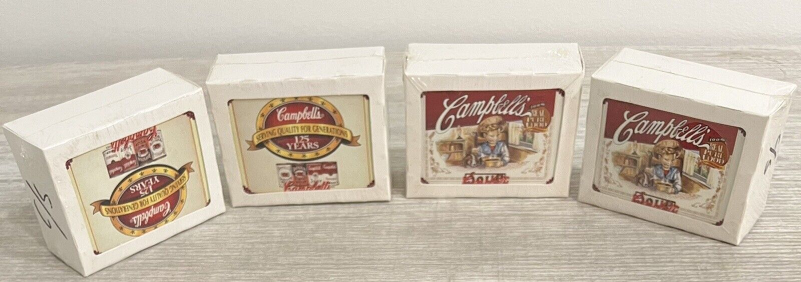 Lot (4) Sealed Collect-A-Card Complete 72 trading card set CAMPBELL\'S SOUP 7CL4