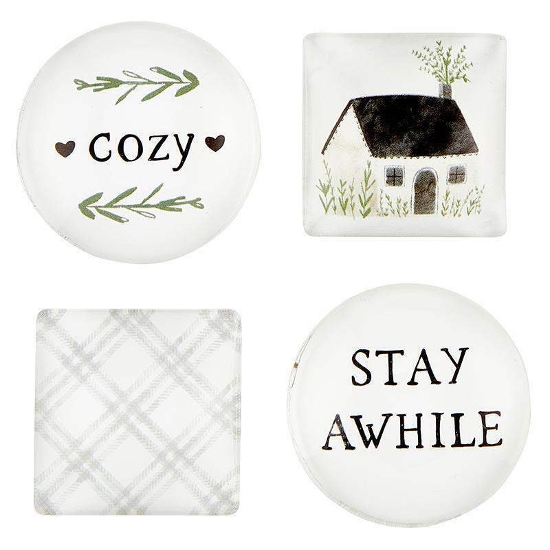 Mixed Magnet Set House Cozy Size 3.5in W x 4.75in H x 1.25in D Pack of 2