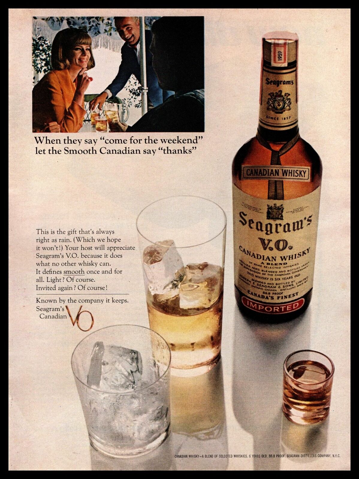 1965 Seagram\'s V.O. Canadian Whisky \