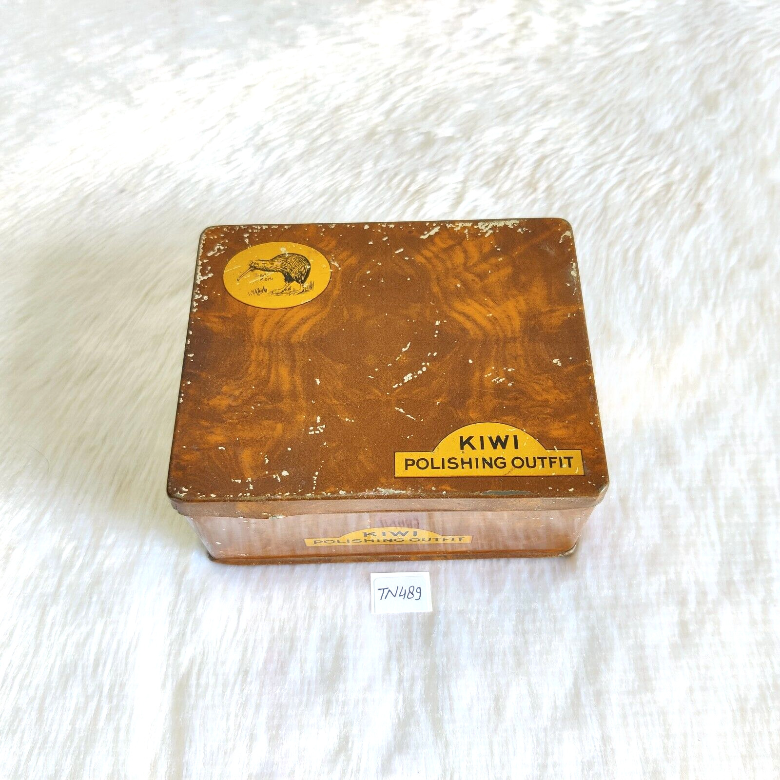 Vintage Kiwi Polishing Outfit Advertising Litho Tin Box Rare Collectible TN489