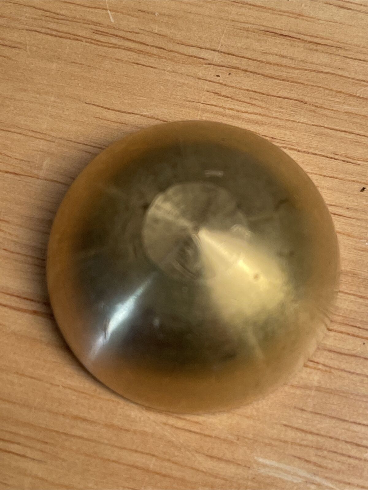 Vintage Solid Unfinished Brass Half Ball 1/8 IPS  X 1 1/2 INCH Diameter