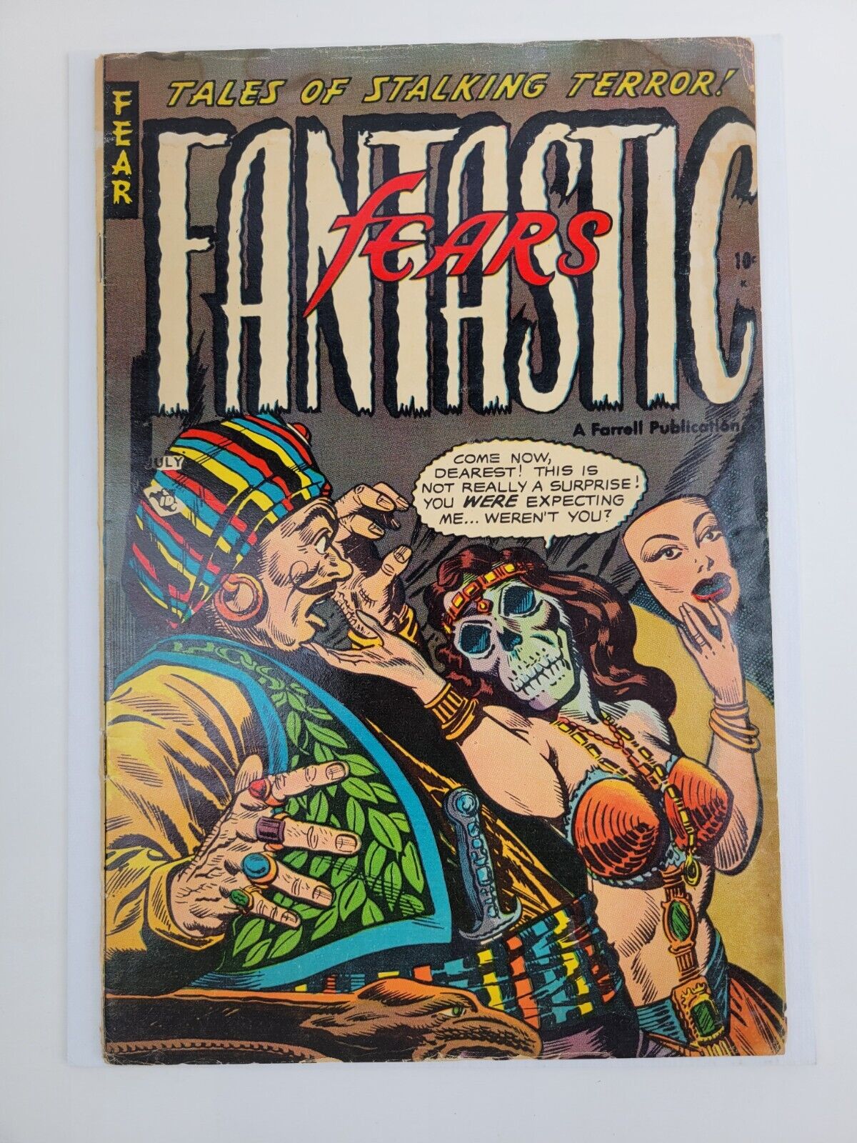 Fantastic Fears #2 Farrell Publications 1953 Golden Age Skeleton Cover