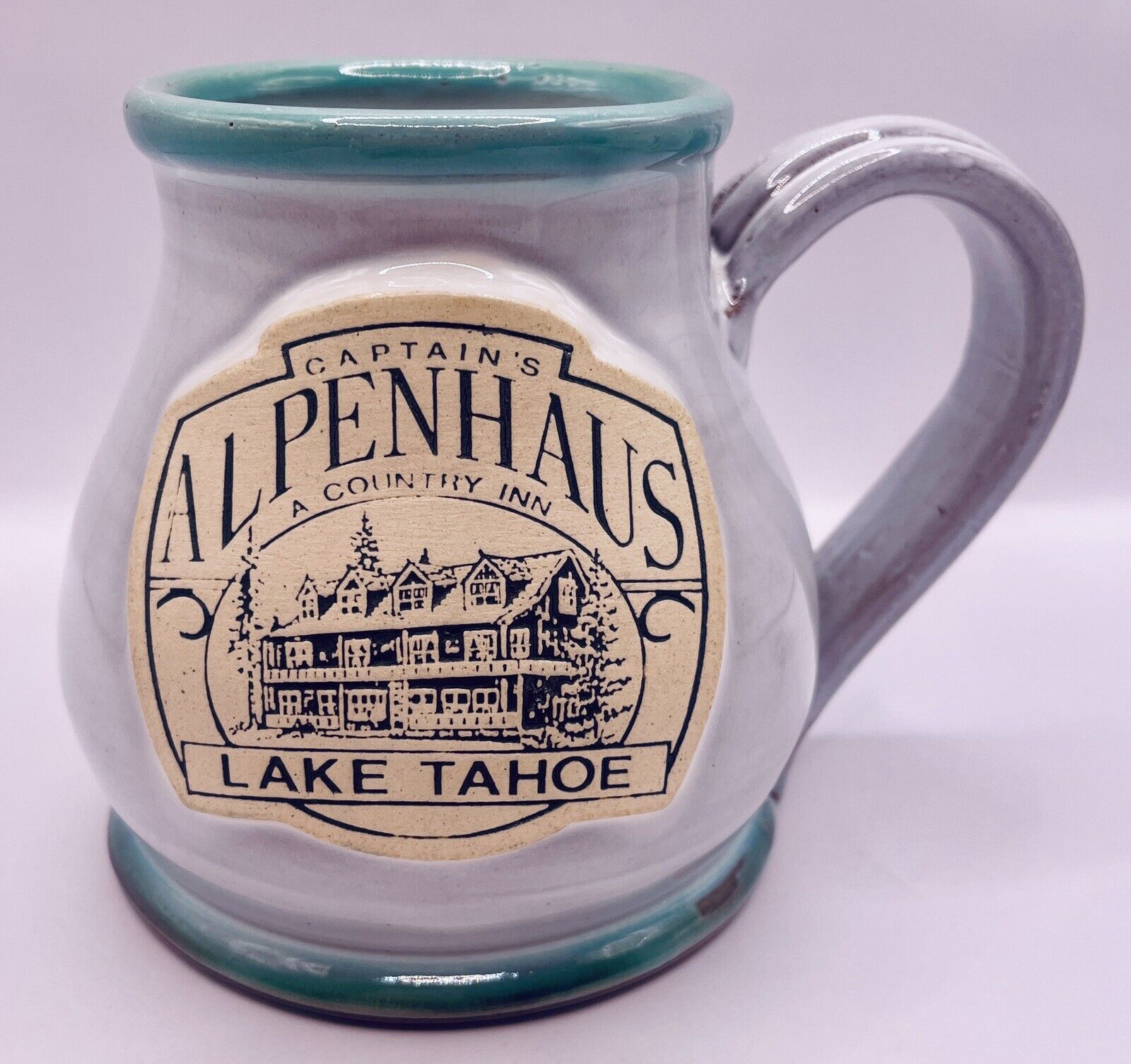 Vintage Captain’s Alpenhaus Country Inn Lake Tahoe Souvenir Pottery Mug