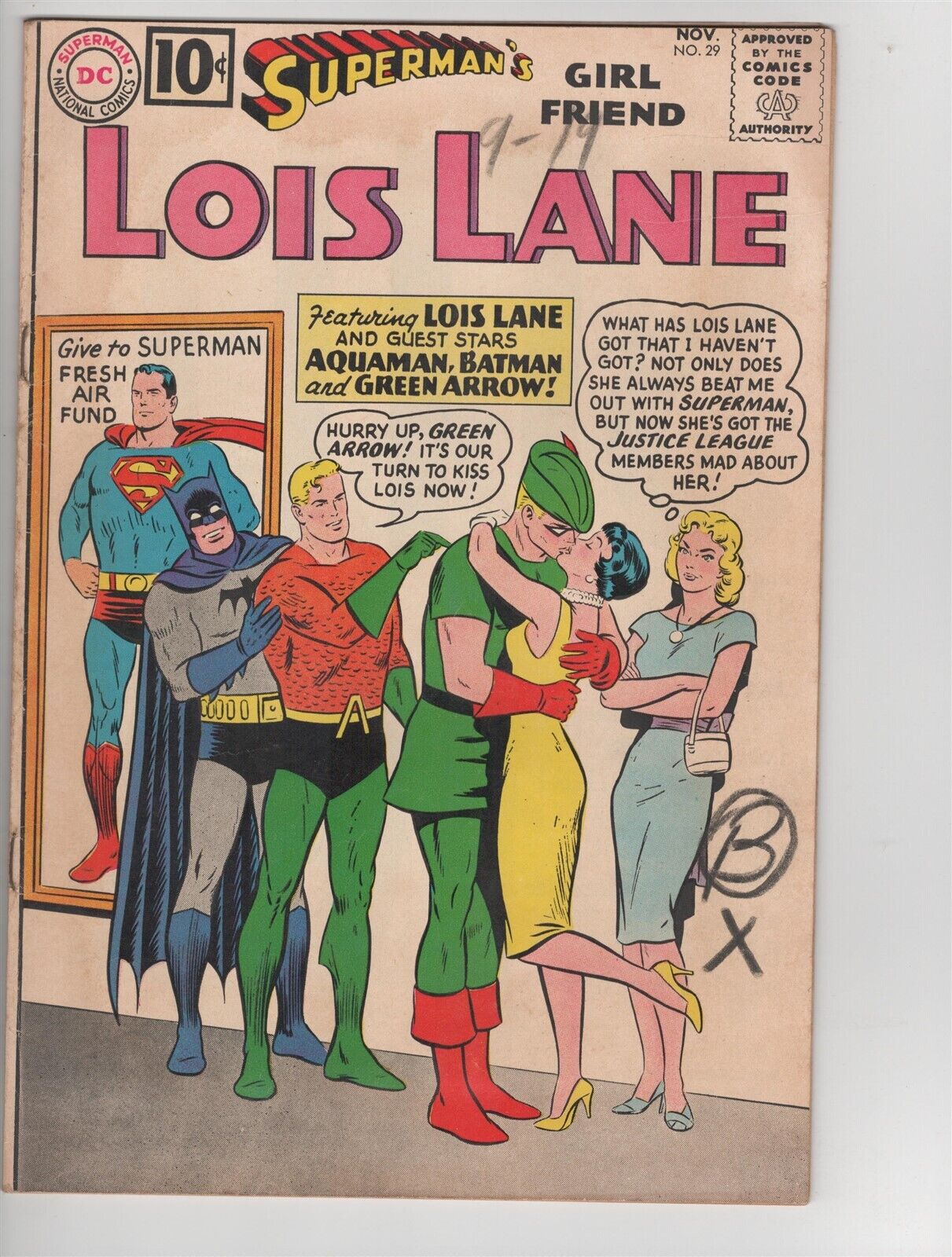 Superman's Girlfriend Lois Lane #29 VG Secret Identity Store Stamp/Date Last 10c