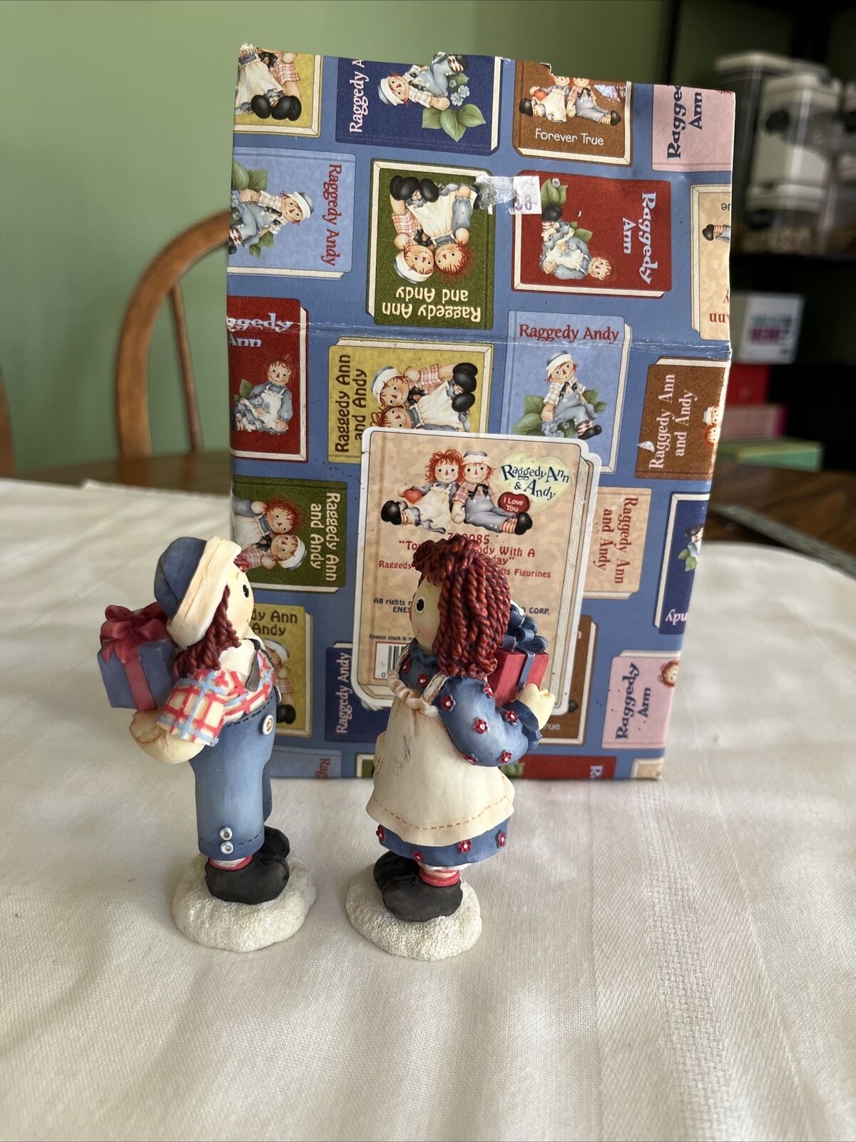 Raggedy Ann & Andy Touch Somebody w/ Love Today Figures Enesco 709085 **READ