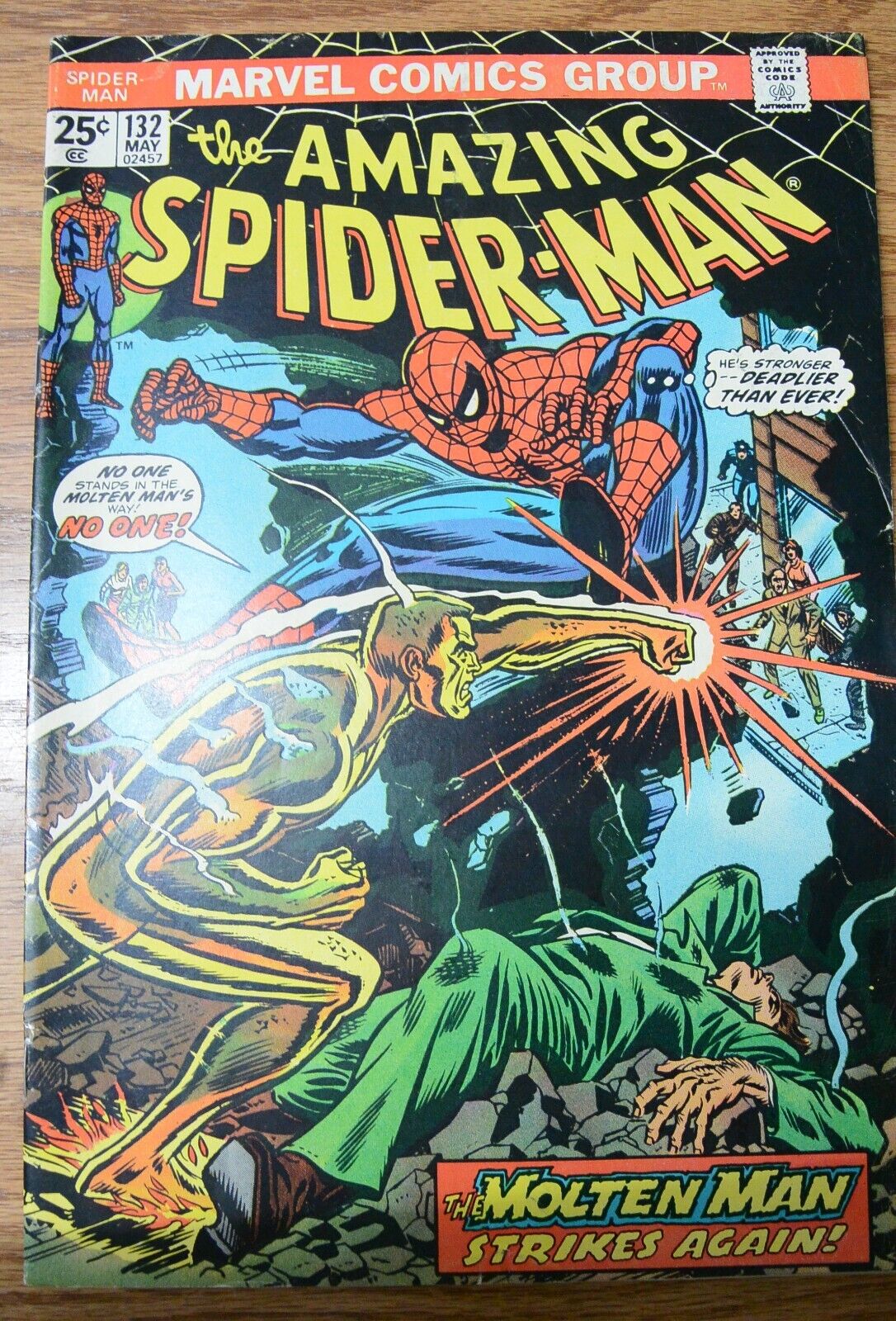 Vintage Marvel Comics The Amazing Spider-Man Vol 1 No 132 May 1974 Comic Book